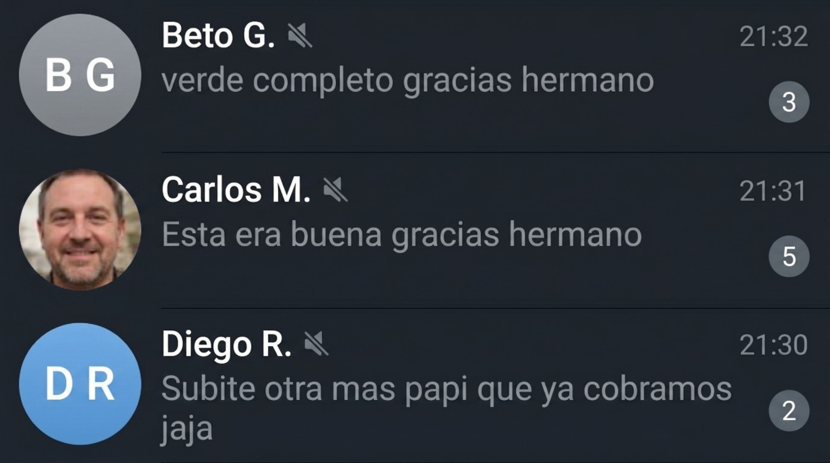 Testimonios de Telegram