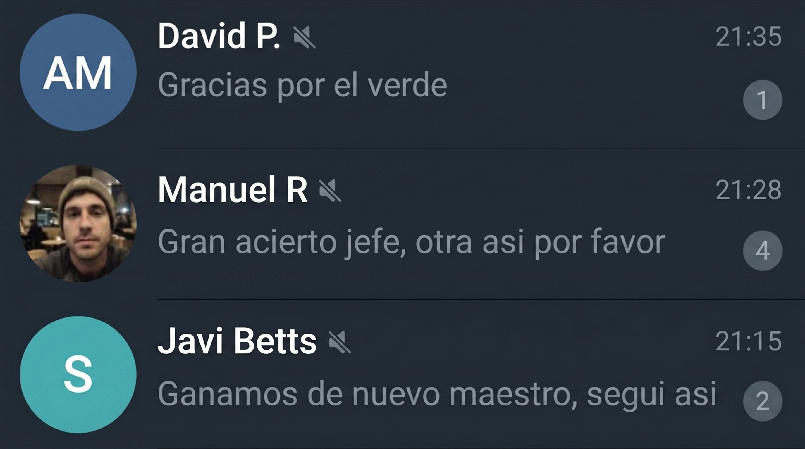Testimonios de Telegram